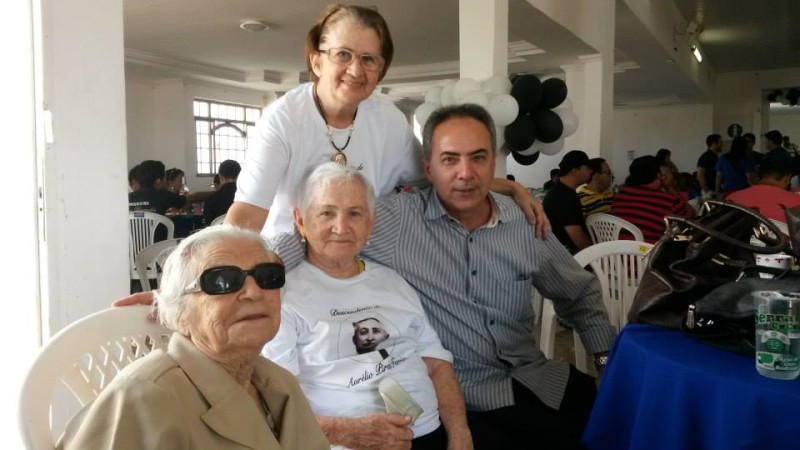 Dona Nevinha Pires, Beta Pires, Marcílio Pires e Paula Pires, no 1º Encontro da Família Pires , realizado  em 2014 em Afogados da Ingazeira