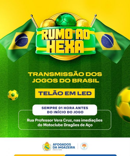 Prefeitura de Afogados vai instalar telão para exibir jogos do Brasil na  copa – Blog do Finfa – A verdade em forma de notícia