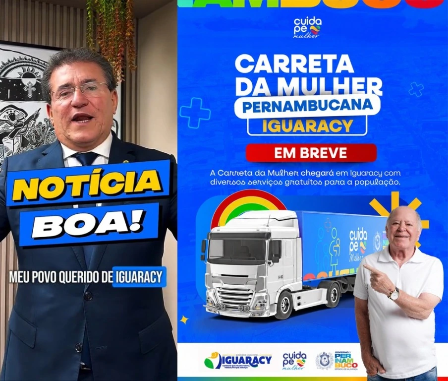 Carreta da Mulher Pernambucana estará em Iguaracy; Dr. Pedro comemora e ressalta parceria com Luciano Duque