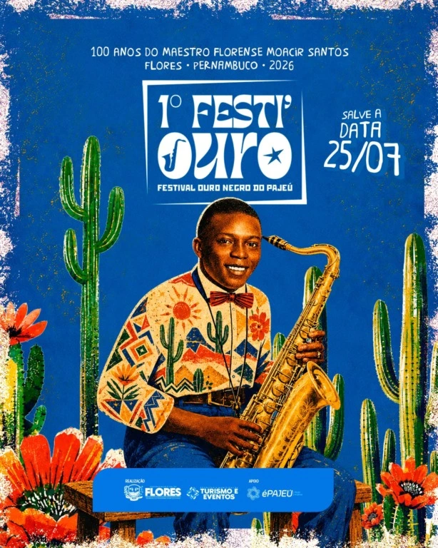 Flores anuncia o 1º Festi’Ouro em celebração ao centenário do maestro florense Moacir Santos