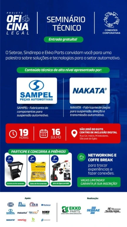 São José do Egito recebe Seminário Técnico com especialistas do setor automotivo nesta quarta-feira (16)