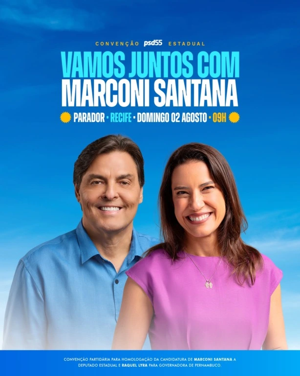 Convenção do PSD marca oficialização de Marconi Santana na disputa pela Alepe