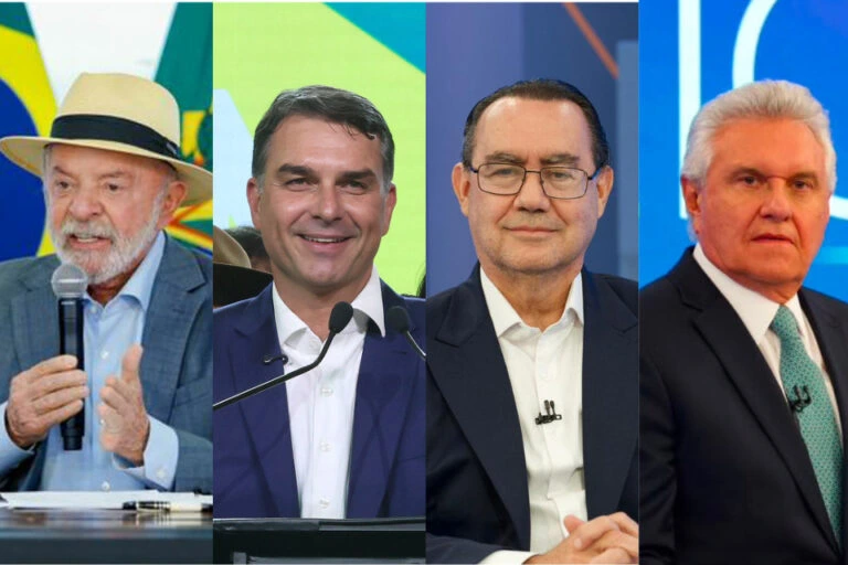 No 1º Turno, Lula tem 37% dos votos totais; Flávio, 33%; Cury, 6%; Caiado, 4%, aponta Quaest