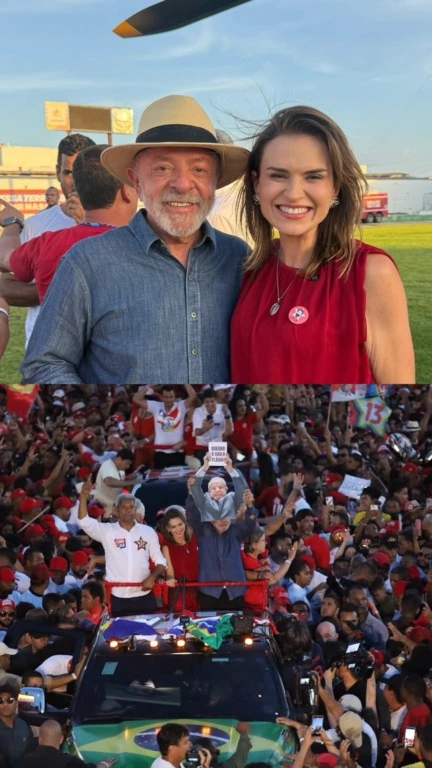 A lado de Lula, Marília Arraes participou de grande caminhada que marcou o último ato da campanha à reeleição do petista em PE e na BA