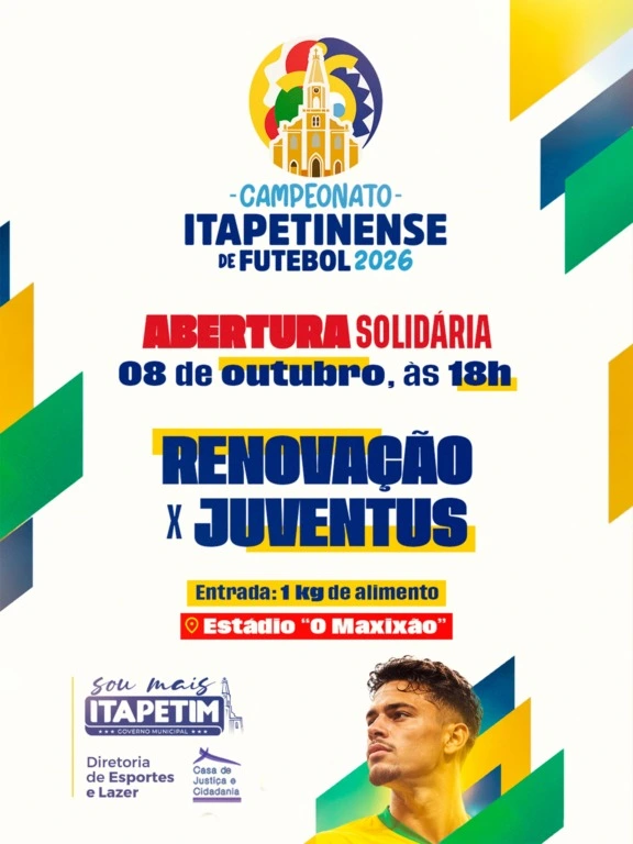 Campeonato Itapetinense de Futebol 2026 terá abertura nesta quinta-feira (08)